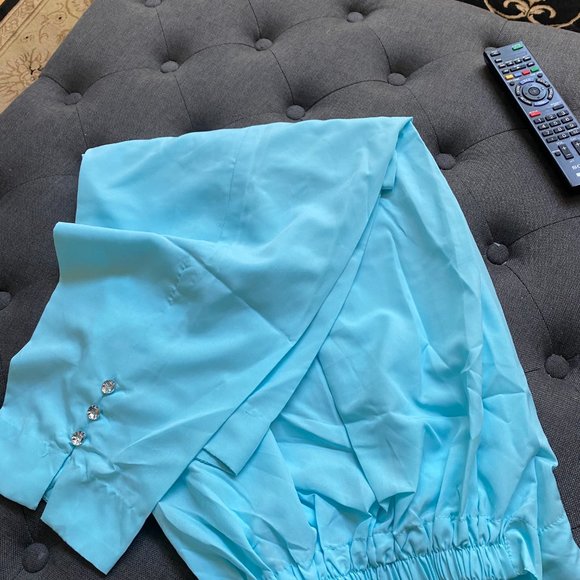 Embroidered kameez set in blue, size 42 - Picture 4 of 5